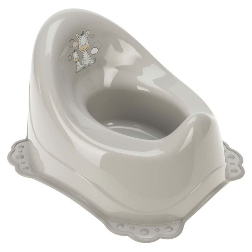 Baby Training Potty Seat Grey 35cm x 30cm 7800030 | Non Slip Kids Potty Trainer | With Cute Zebra Design | Toddler Toilet Training Pot | Comfortable Child Potty Chair | Lightweight Toilet Training Seat | Kids Portable Potty | Toddler Potty Chair | Kids