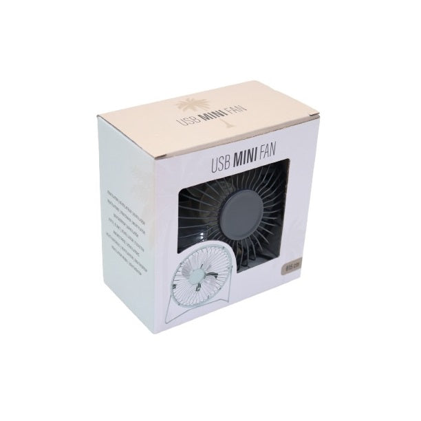 USB Mini Fan with USB Power Assorted Colours 15cm 170491130 | Portable Desk Fan | Quiet Cooling Fan | USB Air Fan | Small Workspace Fan | Silent Desk Fan | Metal Frame Fan | Study Table Fan | Travel Mini Fan