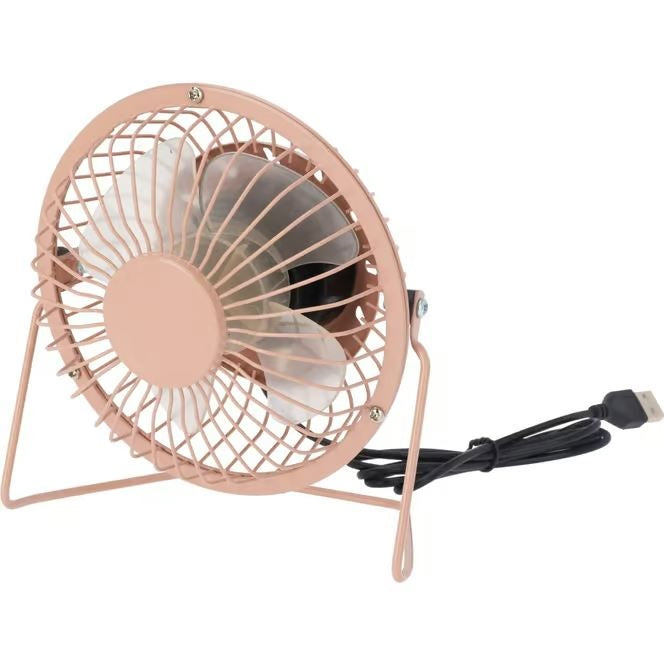 USB Mini Fan with USB Power Assorted Colours 15cm 170491130 | Portable Desk Fan | Quiet Cooling Fan | USB Air Fan | Small Workspace Fan | Silent Desk Fan | Metal Frame Fan | Study Table Fan | Travel Mini Fan