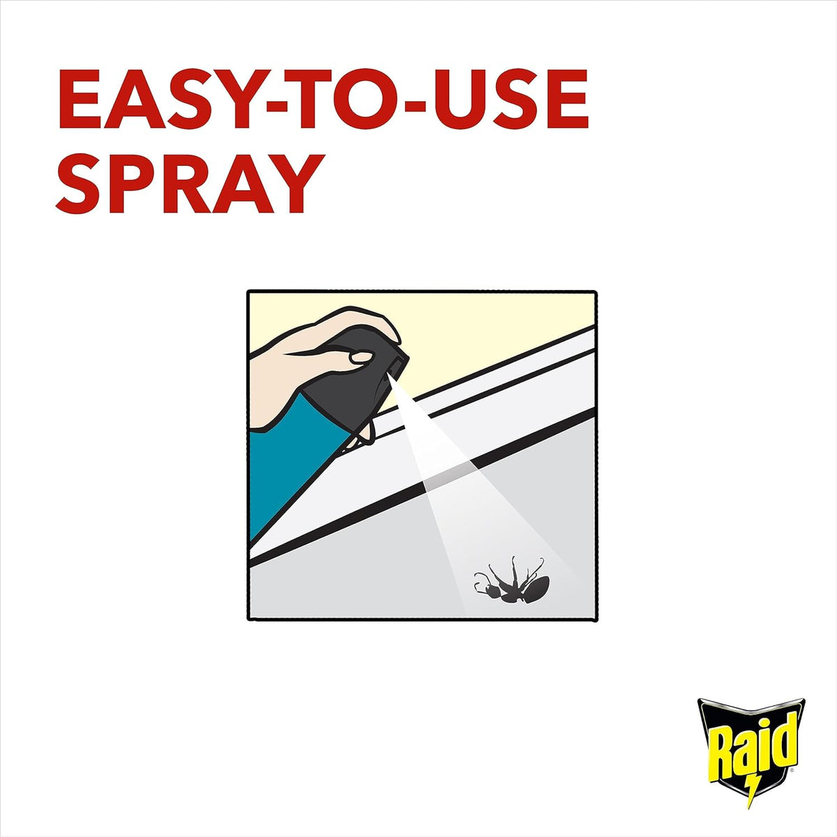 ScJohnson Raid Fly and Wasp Killer 300ml Clear RAI-1001 | Rapid Action Flying Insect Spray | Mosquito and Moth Destroyer | Household Bug Repellent | Fast Acting Pest Control Aerosol | Indoor Outdoor Protection Specialist