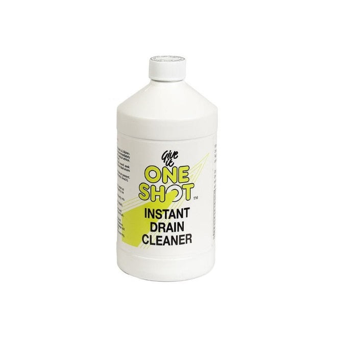 One Shot Instant Drain Unblocker White 1Ltr ONESHOT | Unblocks Your Drain | Dissolve Grease-Rags-Soap and Paper Towels | Unblocks Plugholes and Pipes | Sink Cleaner | Hair Clog Remover | Toilet Unblocker | Kitchen Drain Cleaner | Pipe Cleaner | Pipe