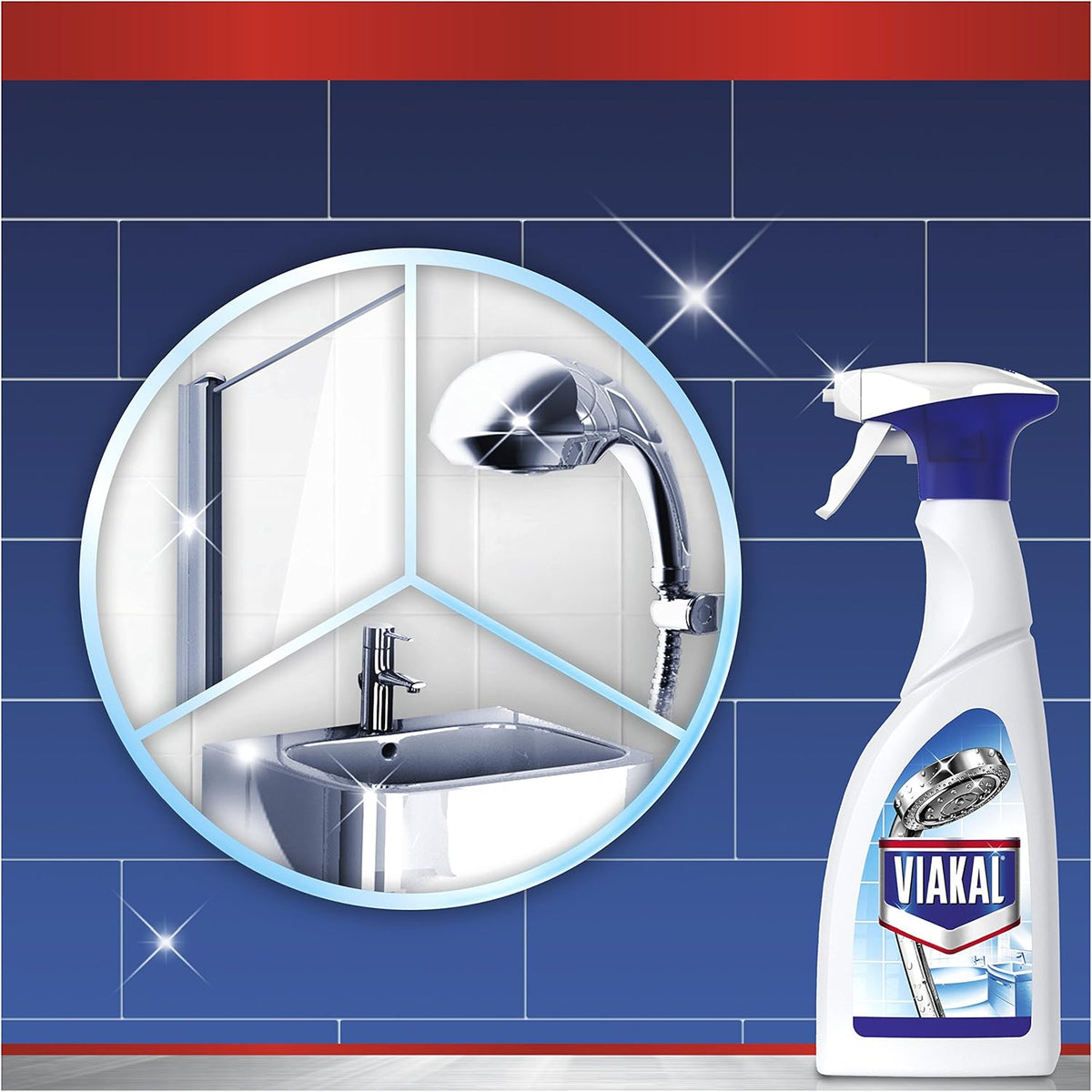 Viakal Classic Limescale Remover Spray White 500ml 91996 | Anti Droplet Technology | Powerful Bathroom Descaler | Removes Hard Water Limescale | Shower Cleaner | Sink Cleaner | Bathroom Surface Cleaner