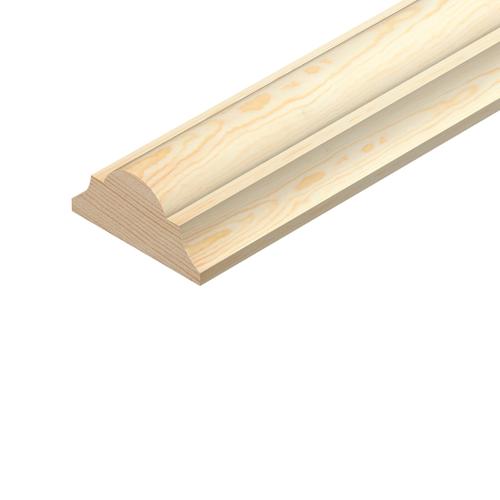 Cheshire Mouldings Pine Dado Rail Moulding Natural 2.4Mtr x 41mm x 20mm TM480 | PEFC Certified | Pine Timber Dado Rail | Decorative Wooden Wall Trim | Interior Pine Moulding Strip