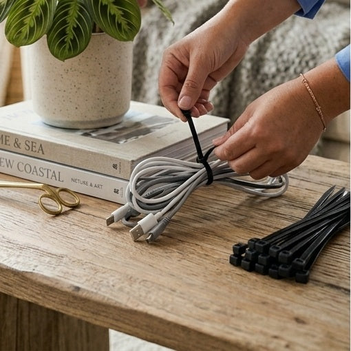 Dekton Heavy-Duty Multi Purpose Cable Ties Black 200mm x 4.8mm Pack of 80 DT70458 | Clic-Loc Technology | High Tensile Strength | Temperature Resistant | Self-Locking Teeth | For Indoor and Outdoor Use | UV Resistance | Bundle Diameter 50mm | Holds Up to