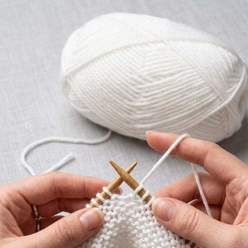 Lusons International Limited Knitting Yarn White 80g CP025 | 4 Ply Yarn | 100 Percent Acrylic Knitting Wool | Soft Craft Yarn | Crochet Yarn Ball | Knitting Supplies | DIY Craft Yarn | Sewing Knitting Material