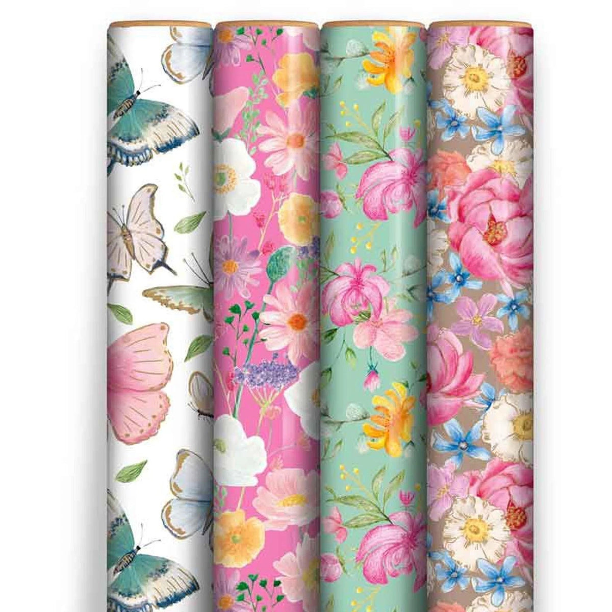 Clairefontaine Eurowrap Recyclable Gift Wrap Roll Assorted Colours 3Mtr x 70cm Pack of 1 37085-GWC | Eco-Friendly Wrapping Paper | FSC Certified Recycled Paper | Floral Design Gift Wrap | For Birthdays-Holidays and Special Occasions | Decorative Wrap