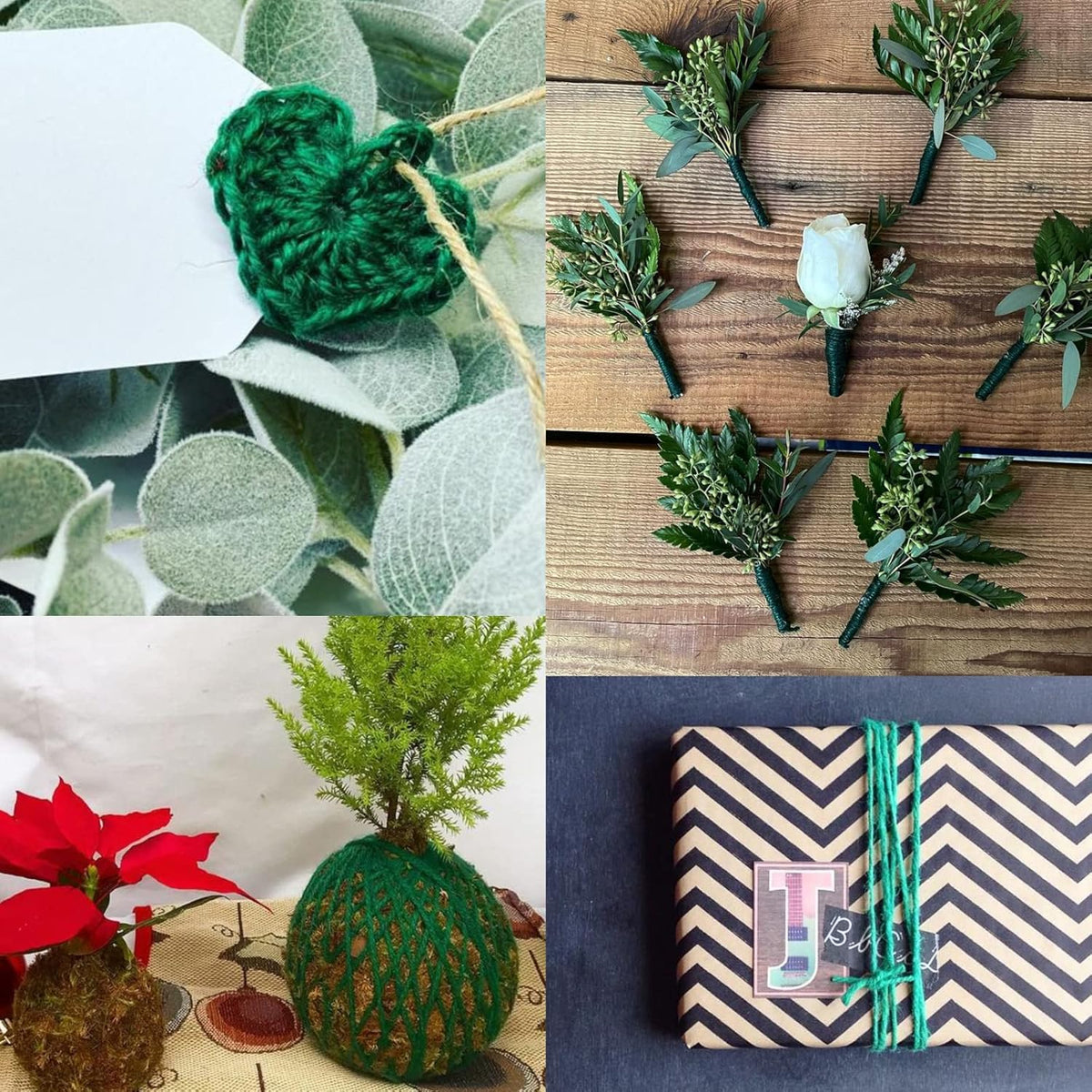 Green Blade Jute Garden Twine Green 100Mtr x 1mm TT086 | Strong Multipurpose Rope | For Gardening | DIY | Packaging and Outdoor Use | Jute Twine | Utility Rope | Plant Support Twine | Garden String | Gift Box Wrapping | Bundling | Environmentally