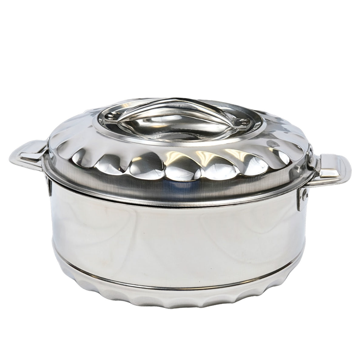 Max Fresh Solitare Stainless Steel Insulated Hot Pot with Unique Locking System Chrome Finish 5000ml RL5000 | For Hot and Cold Food Storage | Double Wall Thermal Casserole | Food Warmer | Meal Storage | Household Kitchenware