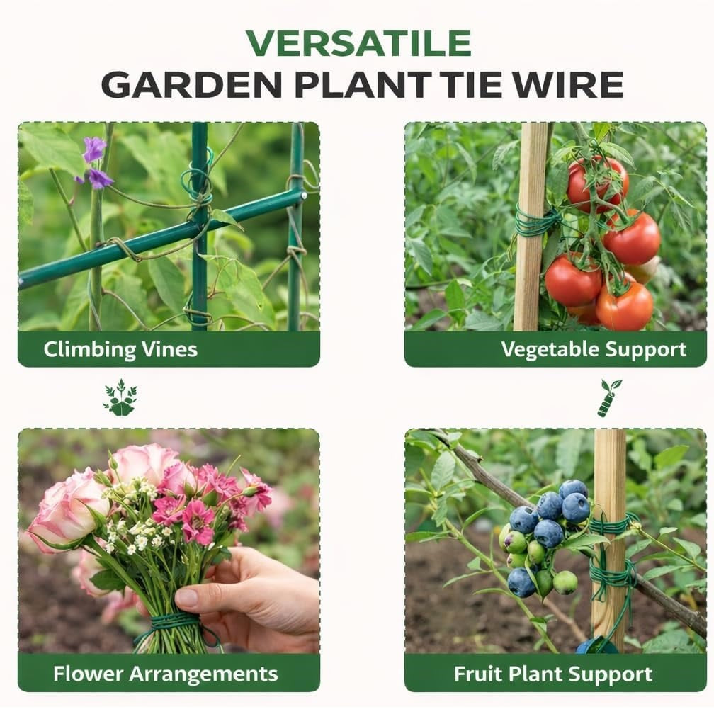 Green Blade Heavy Duty Garden Wire Green 20Mtr x 2mm WB215 | Multi Purpose Wire | Durable Wire | Plant Tie Wire | Garden Ties | Flexible Wire | Plant Support | Gardening Supplies | Fence Wire | DIY Garden Tools | Gardening Accessory