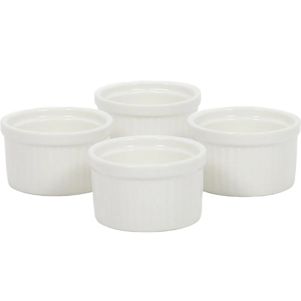 Excellent Houseware Serving Bowls White Pack of 4 798000150 | Ceramic Dip Bowls | Sauce Dishes Set | Appetiser Serving Set | Condiment Bowls | Kitchen Dining Serveware | Party Snacks Dipping Bowls Set