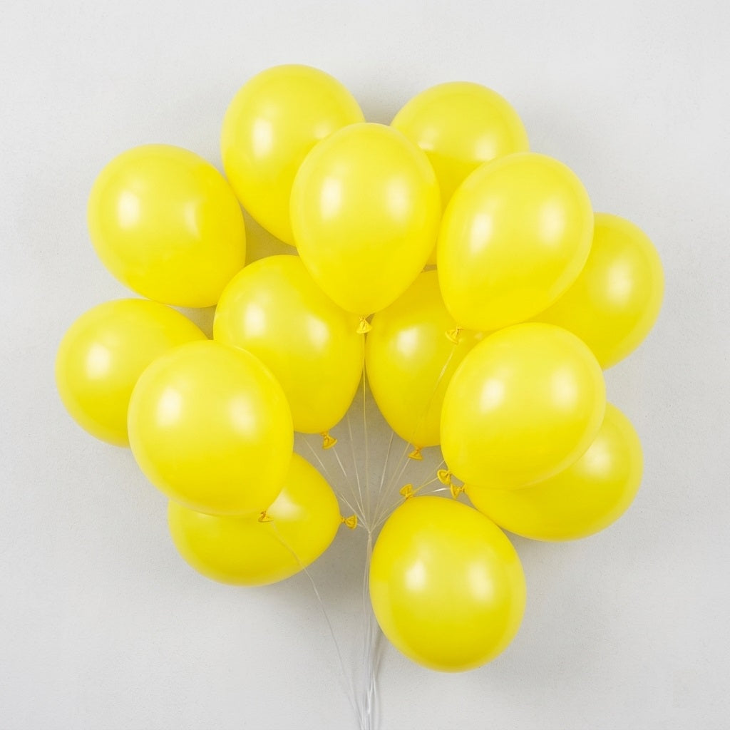 Unique Latex Balloons Yellow 12-Inch Pack of 10 88035 | Party Balloons | Helium Balloons | Decorative Balloons | Birthday Celebration Balloons