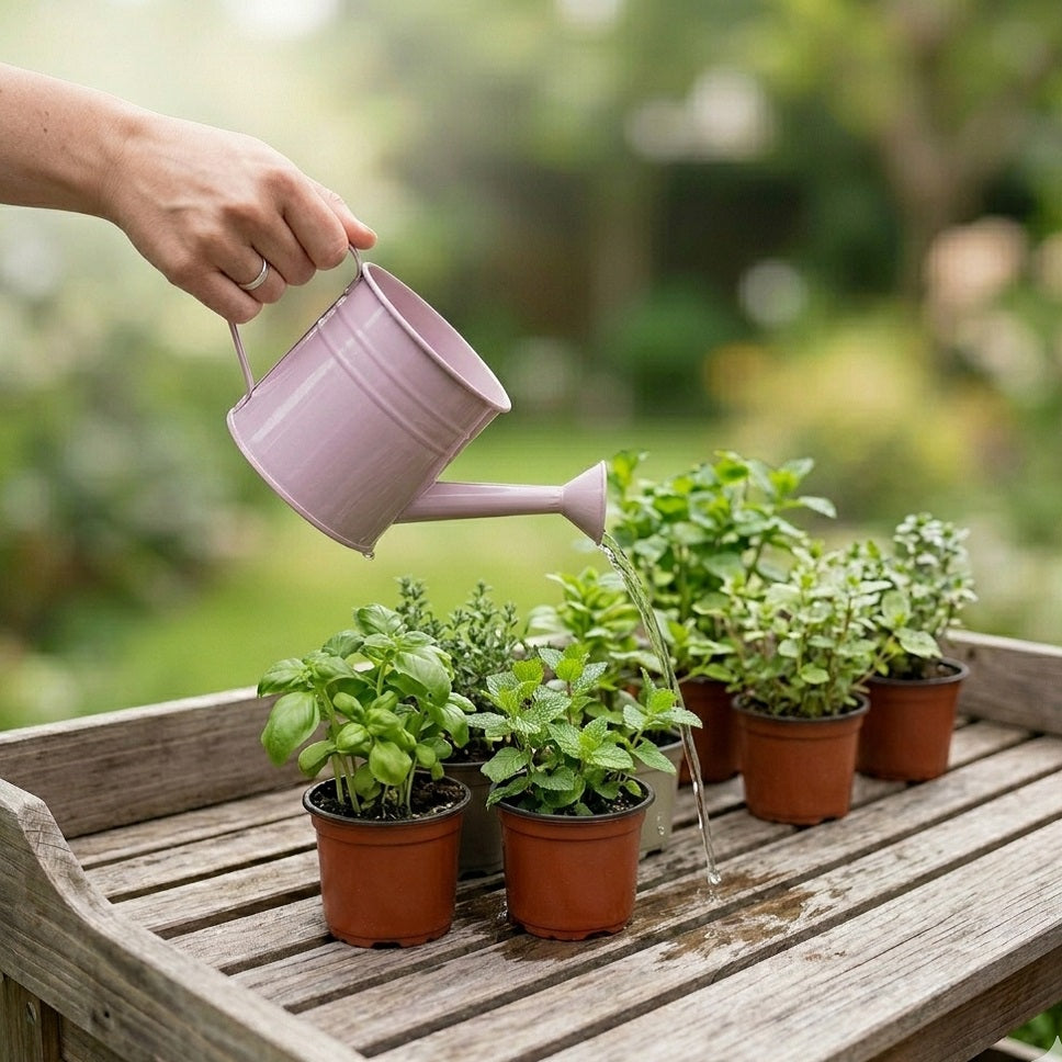 Galvanized Watering Can Assorted Colours Large ME1000410 | Metal Watering Can | Garden Plant Waterer | Indoor Outdoor Watering Jug | Rust Resistant Watering Can | Decorative Garden Can