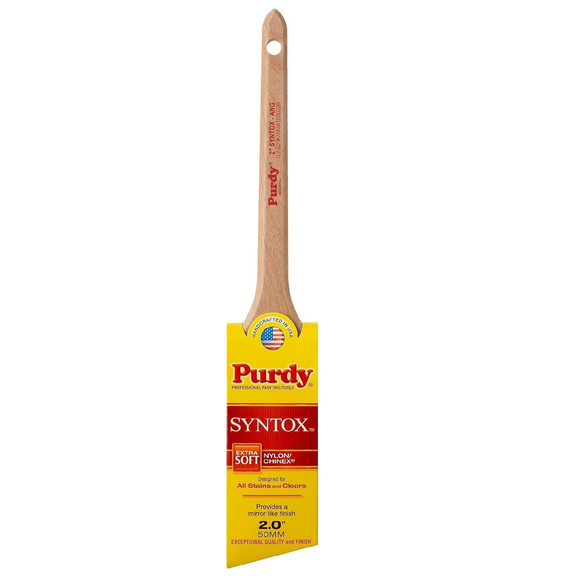 Purdy Syntox Angled Paint Brush 50mm 144403620 | Professional Nylon Chinex Brush | Extra Soft Bristles | Precision Angled Paint Brush | Smooth Finish Painting Tool | Wood Handle Paint Brush