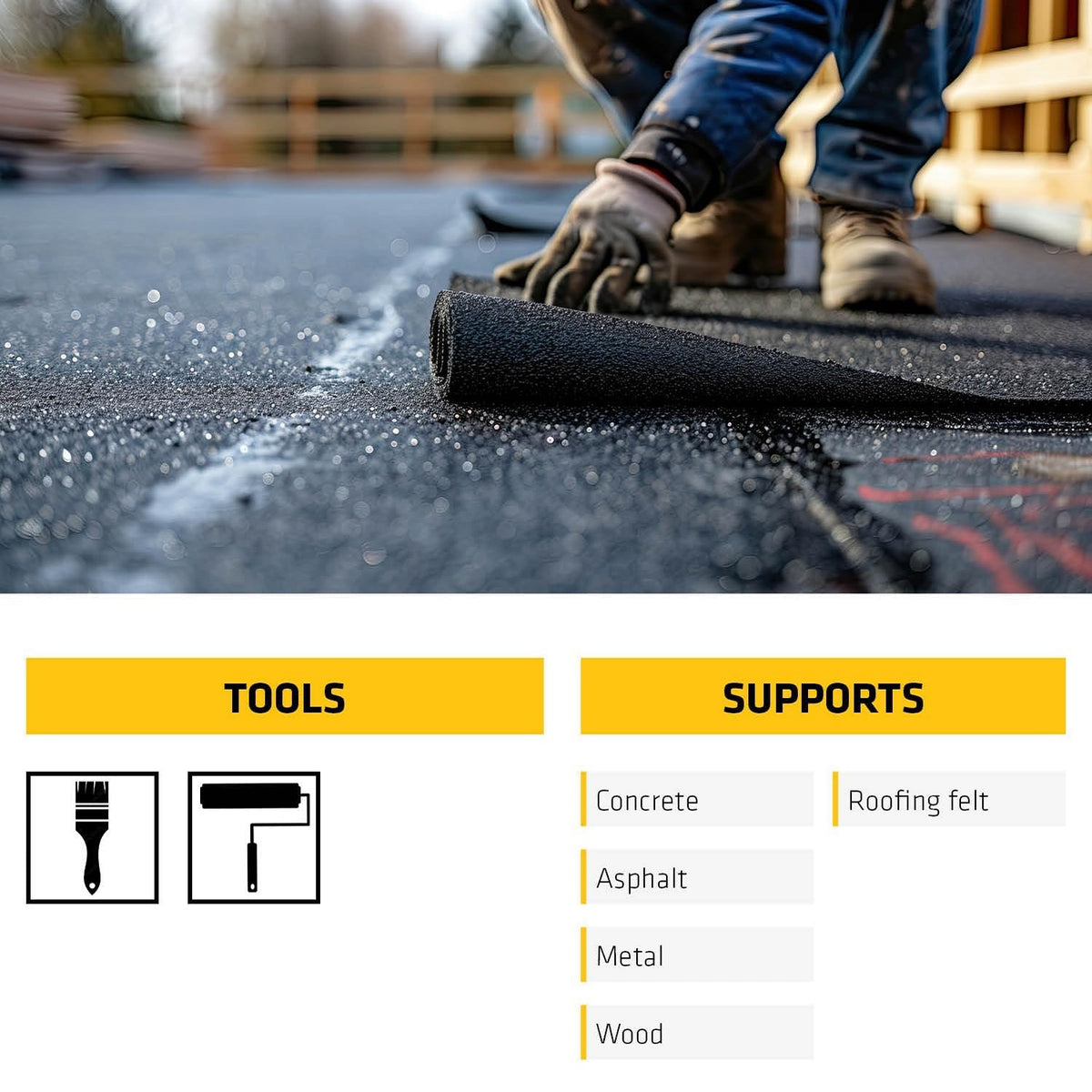Everbuild Sika Black Jack Bitumen Roof Felt Adhesive 904 Black 5Ltr 486995 | Solvent Based Roofing Felt Bonding Compound | Exterior Roof Repair Sealant | Cold Gritting Solution | Concrete Asphalt Metal Wood Surface Adhesive