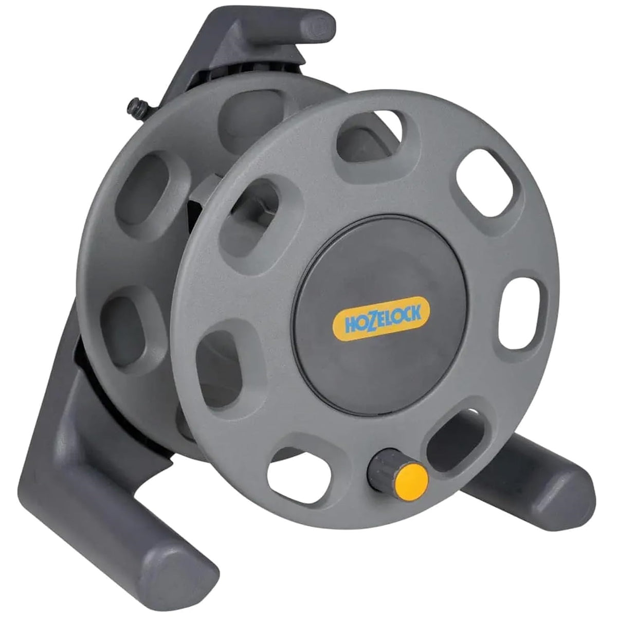 Hozelock Garden Hose Reel With Fittings Grey 25Mtr 2412R0275 | Garden Hose Pipe Reel | Portable Hose Winder | Watering Hose Reel Cart | Supplied With Complete Fittings
