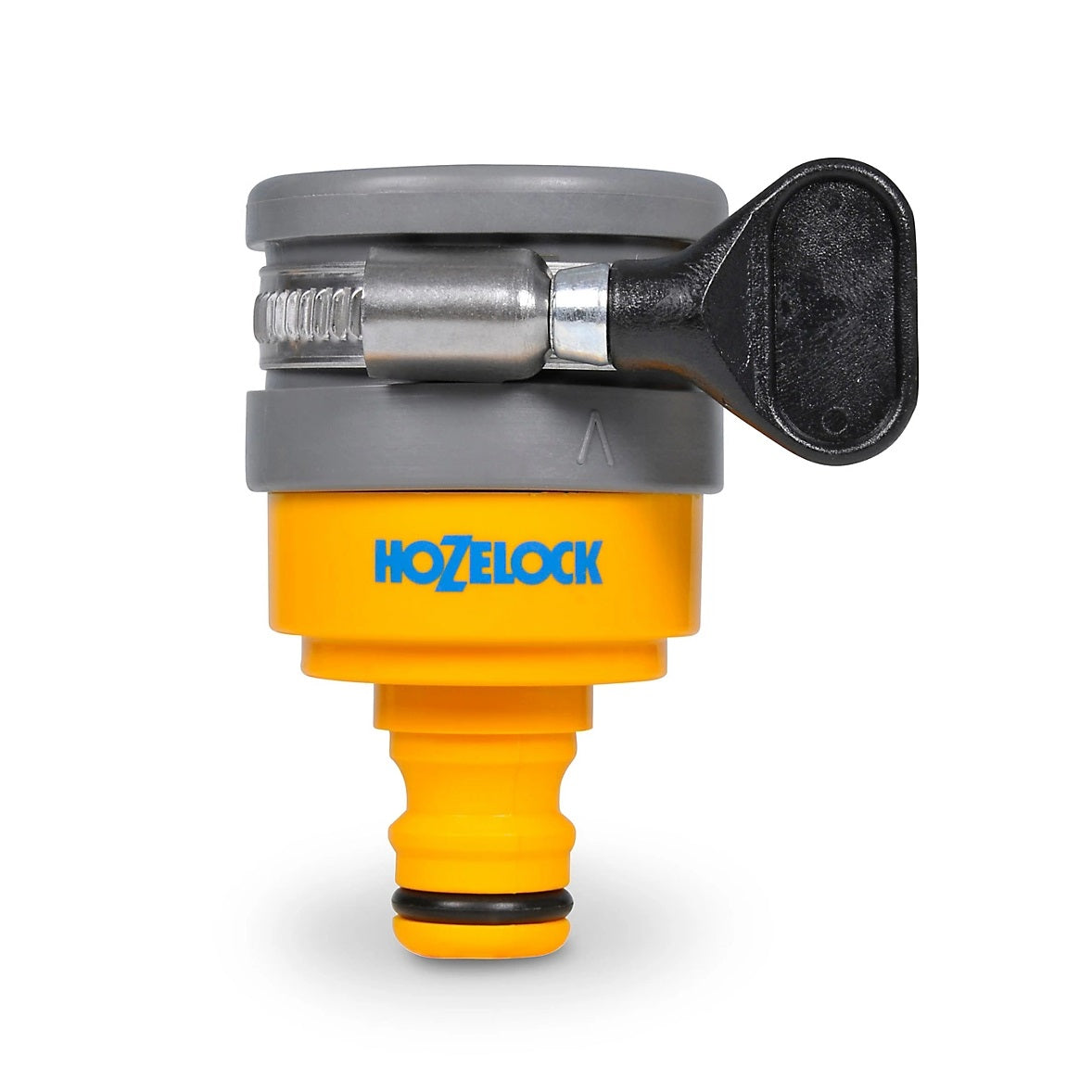 Hozelock Round Mixer Tap Connector Yellow and Grey 24mm 2177P9000 | Indoor Tap Adapter | Water Hose Tap Fitting | Supplied with Complete Fittings
