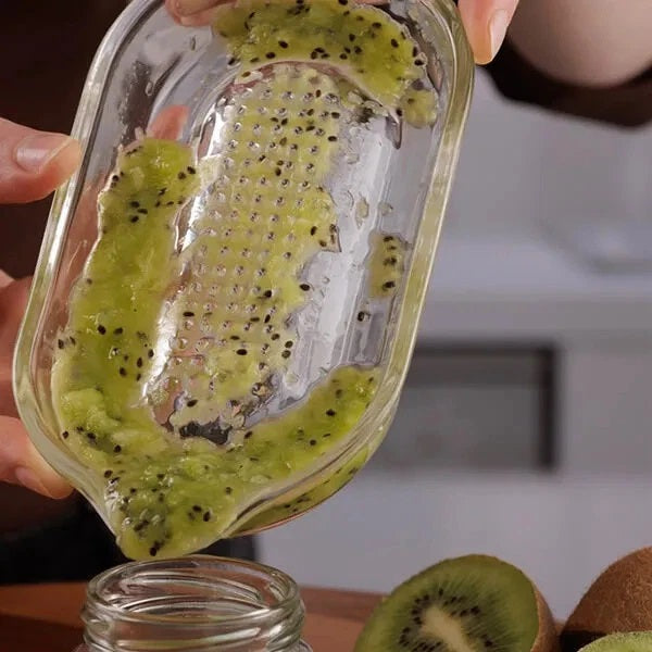 Kilner Glass Multi-Purpose Kitchen Grater Clear 3cm x 20.5cm x 9.6cm 25.106 | Dishwasher Safe