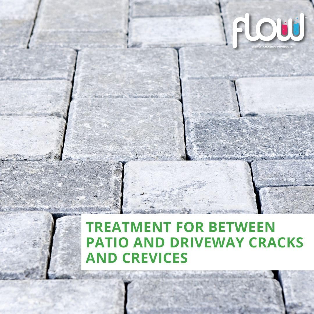 Flow Acetic Acid Path and Patio Clear Cleaner 5Ltr ACETIC5L | Heavy Duty Outdoor Driveway-Decking-Stone and Paving Slab Cleaner | Concentrated Weed and Moss Alternative Treatment | Long Lasting | Rapid Results | Easy Application | Biodegradable