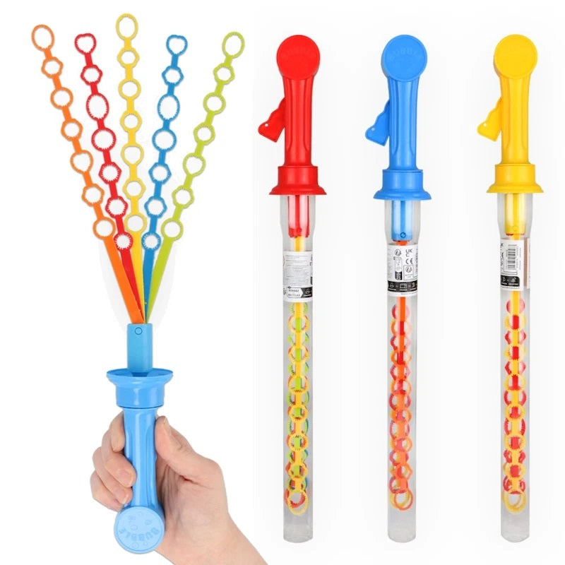 Henbrandt Bubble Sword Assorted 150ml R50058 | 5 Wands | Outdoor Bubble Toy | Bubble Party Toy | Birthday Party Toy | Bubble Maker | Bubble Wand | Bubble Fun Toy | Bubble Blower | Bubble Play Set