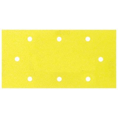 Aluminium Oxide Sanding Sheets Compatible with Black and Decker Yellow 93mm x 185mm Pack of 5 10251 | Fine Grit | Hook and Loop Backing | Pre-Punched Holes