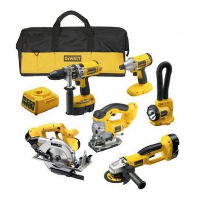 Dewalt Assorted Heavy Duty Cordless Combo Power Tool Kit 18V 6Pk DC6PAKV1