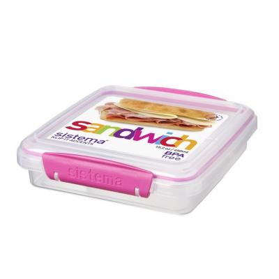 sistema-klip-it-accents-sandwich-box-pink-450ml-21647