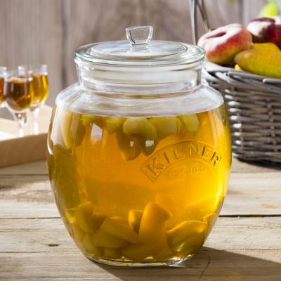 Kilner Push Top Glass Storage With Silicone Seal For Freshness Clear 4Ltr 0025.743