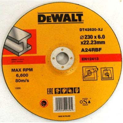Dewalt 6600 RPM Heavy Duty Metal Cutting Disc Black 230mm x 6mm x 22.23mm DT42620-XJ