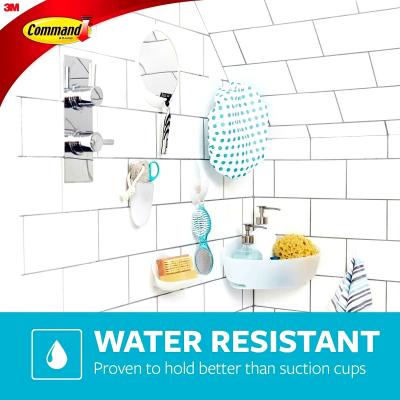 Command White Medium Self Adhesive Damage-Free Water-Resistant Dishwasher Safe Hanging Designer Hooks and Strips Holds 1.3Kg / 3lb 17081ES