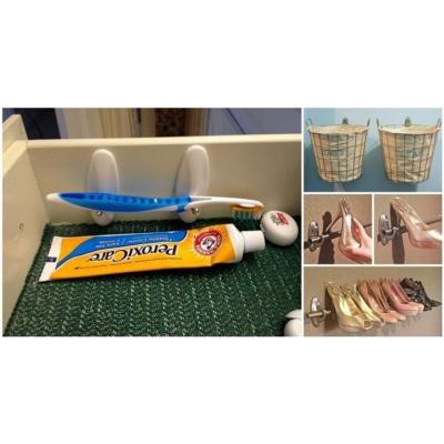 Command White Medium Self Adhesive Damage-Free Water-Resistant Dishwasher Safe Hanging Designer Hooks and Strips Holds 1.3Kg / 3lb 17081ES