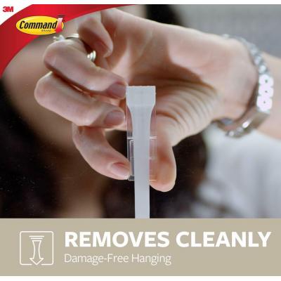 Command Self Adhesive Damage-Free Indoor Hanging Designer Hooks and Strips Holds and Strips White Small 450g/1lb 17082ES