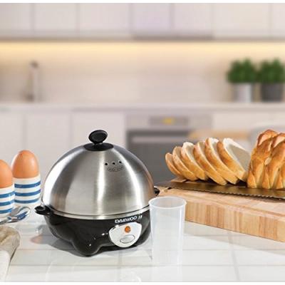 Daewoo Electricals Stainless Steel Seven Egg Cooker Boiler Steamer And Poacher 360W 650g 16cm x 16cm x 16.5cm SDA1194