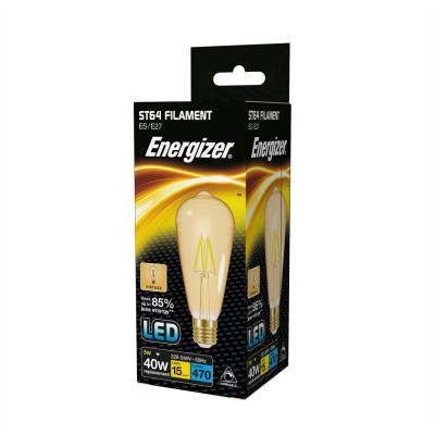 Energizer ES E27 LED Filament Dimmable Bulb Gold 5W ST64