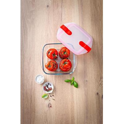 Pyrex Cook And Heat Square Roaster With Vented Lid Transparent 1Ltr