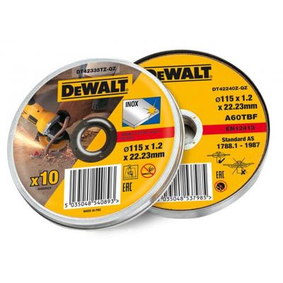 Dewalt Flat Cutting Discs Yellow 115mm x 1.2mm x 22.23mm DT42335TZ