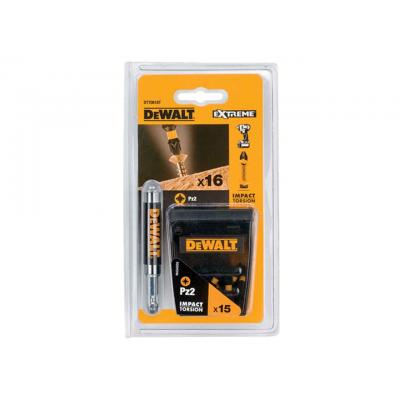 Dewalt Pz2 Impact Torsion Screw Driver Black 25mm Pack of 16 DT70618T-QZ