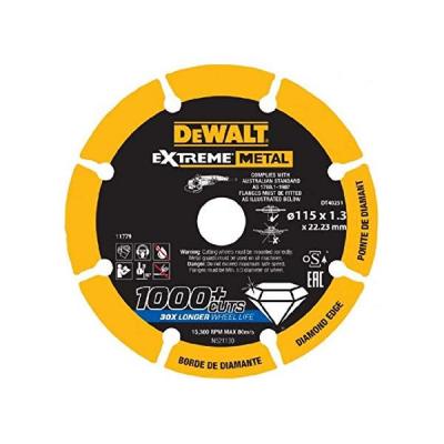Dewalt Extreme Diamond Edge Solid Steel Body Metal Cutting Blade Black And Yellow 115 x 1.3 x 22.23mm DT40251 QZ