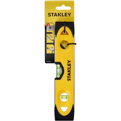 Stanley Shockproof Magnetic Base Reversible Vials Torpedo Level Yellow 230mm 9-Inch 043511