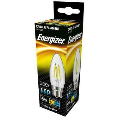 Energizer Dimmable 470 Lumens Candle Filament Led Bulb Warm White 5W S12855