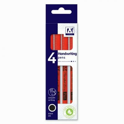 Design Group Handwriting Pens Black Ink Red 4Pk PVRB