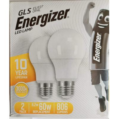 Energizer E27 LED Bulb Warm White 8.2W 2Pk S16710