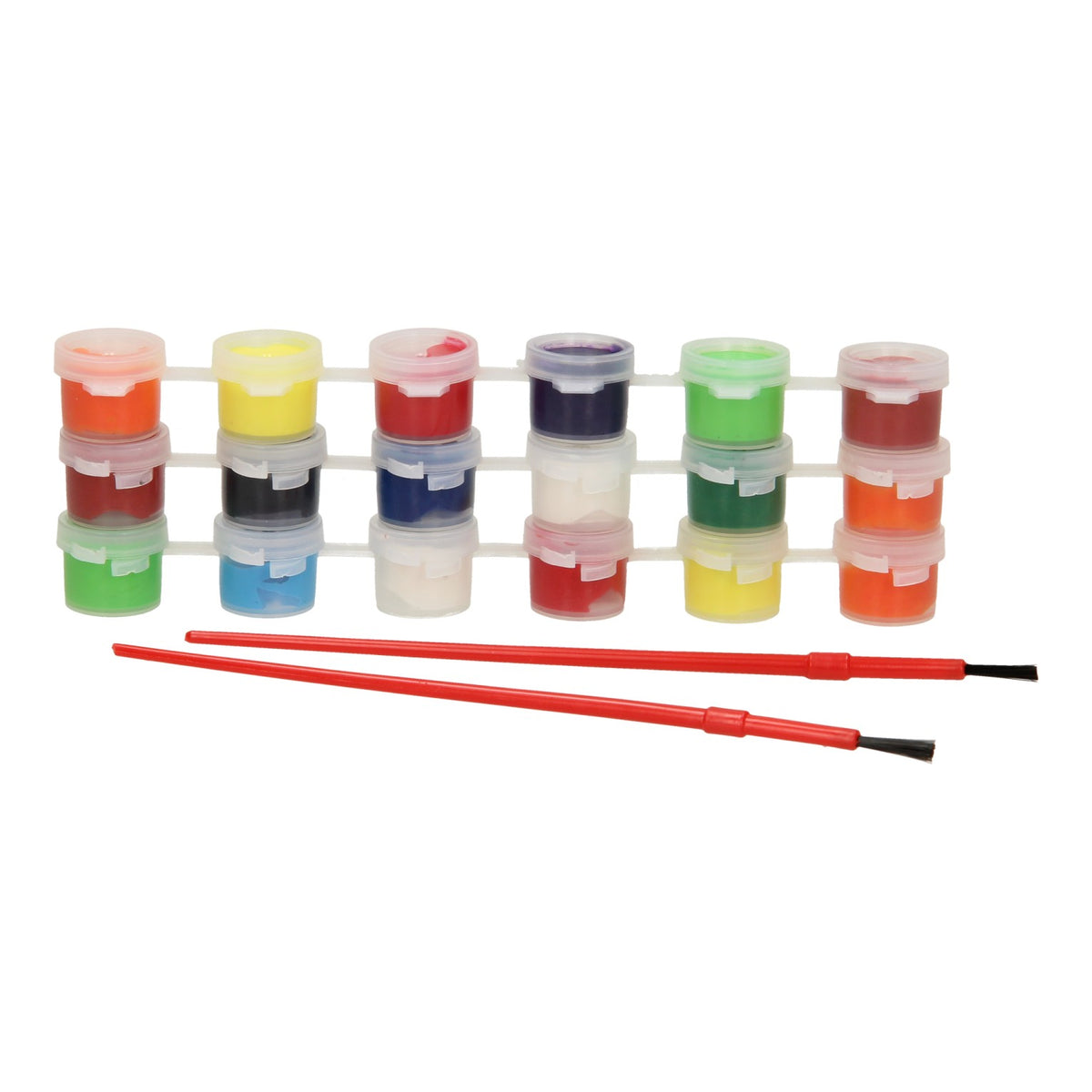 Design Group Kids Create Poster Paints and Brushes Set with Reusable Pouch Multicolour Set of 20-Pieces PPF 8 