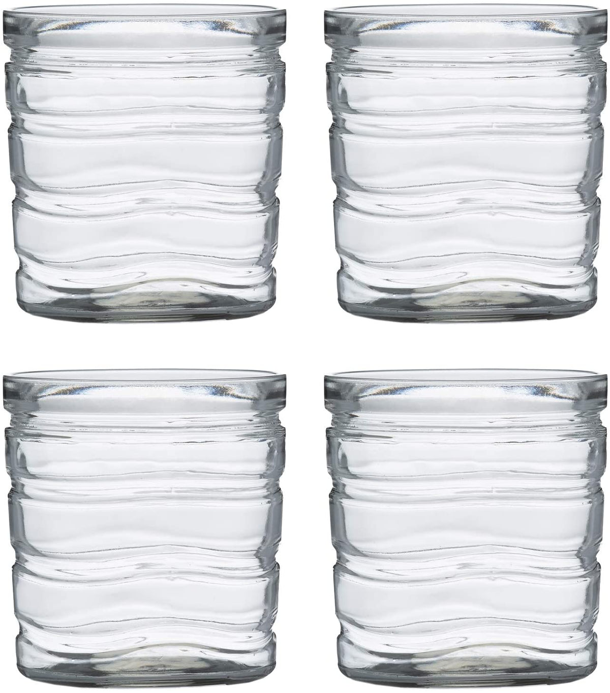 Ravenhead Essentials Wave Mixers Glasses Clear 41.5cl 4-Piece 0040-492