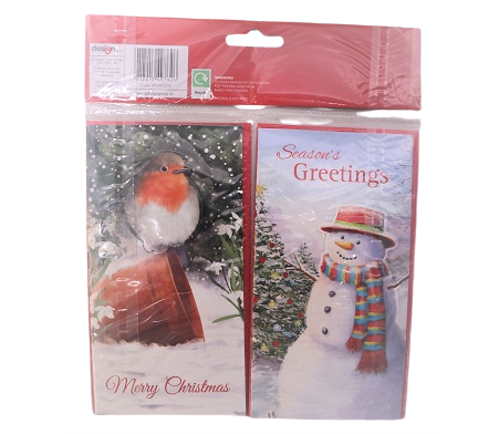 Design Group Giftmaker Hand Crafted Traditional Christmas Money Voucher Wallets Gift Cards Assorted Pack of 4-Pcs XALGC202