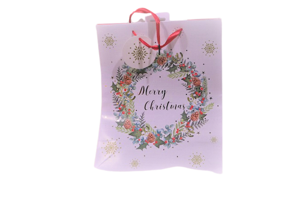 Design Group Giftmaker Merry Christmas Foliage Design Gift Bag Multicolour Large XALGB30L 1