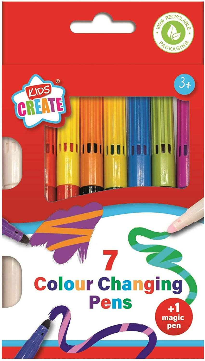 Design Group Kids Create Colour Changing Pens Assorted Colour 7-Piece JFVO