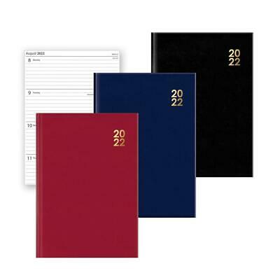 Design Group 2022 Printed Week to View Journal Office Work Planner Notepad Diary with Hardback Red A5 FSC3 BASD22