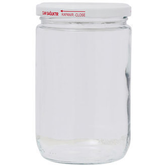 Lav Durable Glass Storage Jar with Metal Lid Clear 660cc LV MER066 K01
