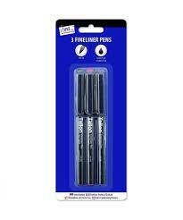Tallon Fine Top Fine liner Pens Set Black 3Pk 2005121