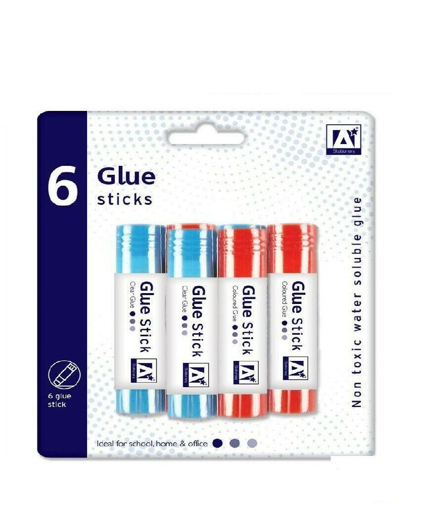 Design Group Glue Sticks Assorted Colour 6-Piece GLU-7